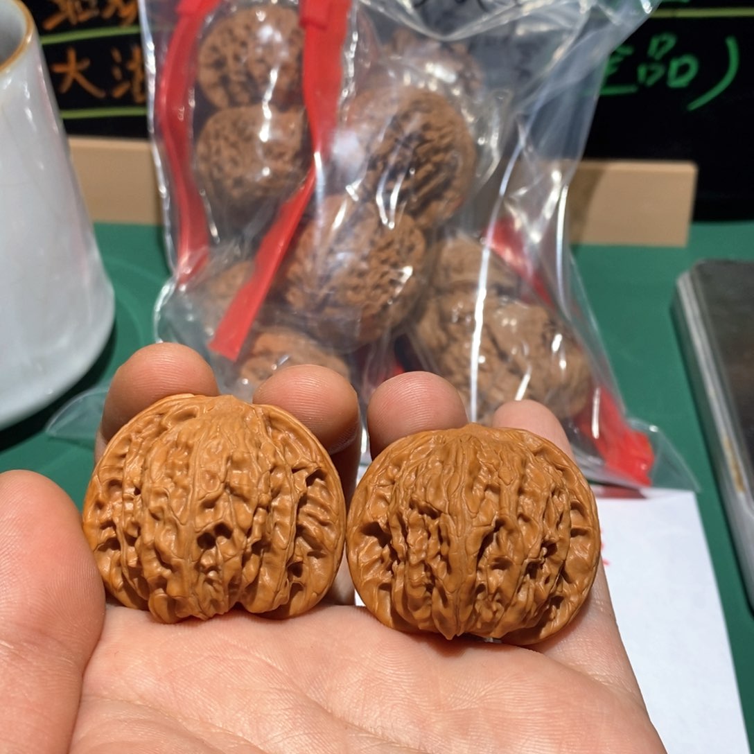 文玩核桃把件39磨盘全品