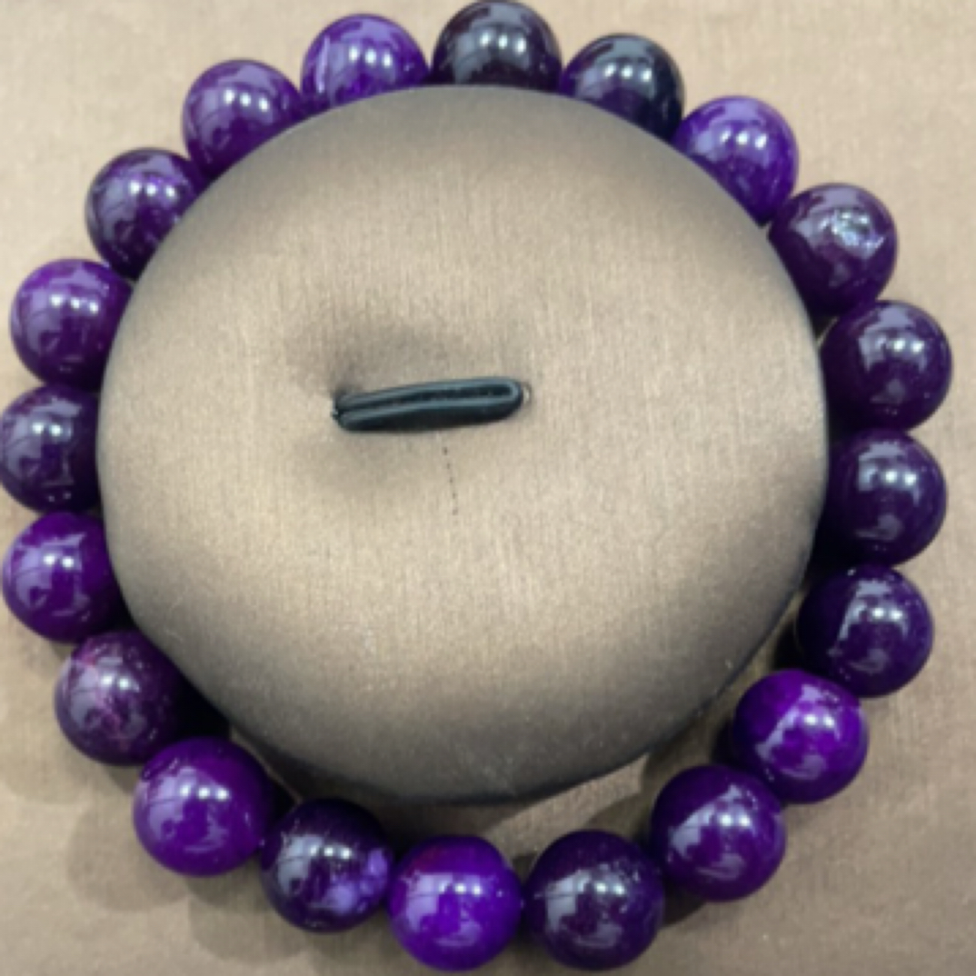 1  卡10茄子紫手链