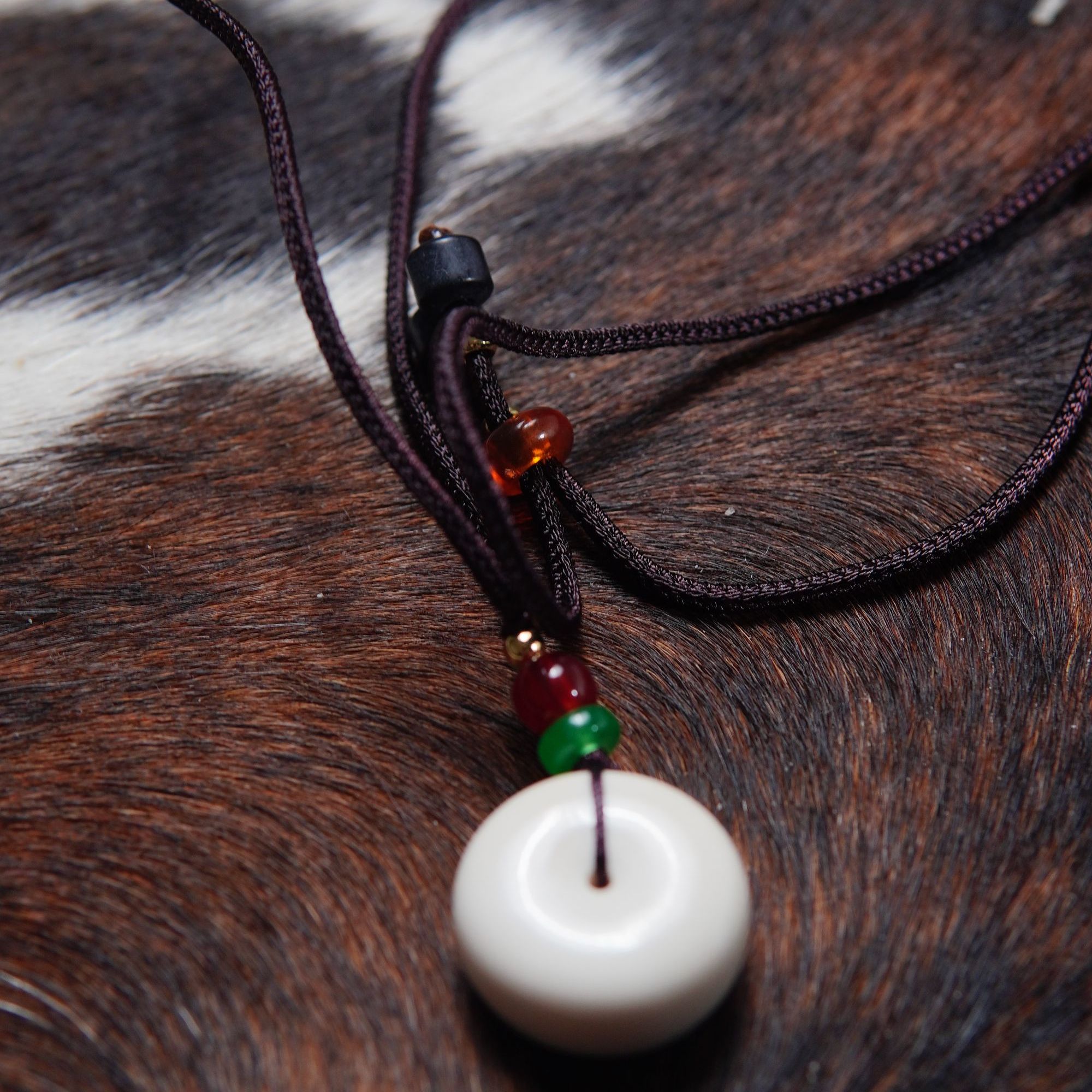 猛犸平安扣 满纹级 牙芯料 极润 1.0*2.0cm 