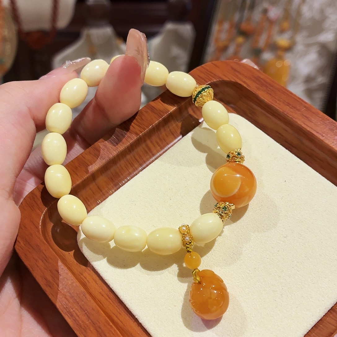 蜜蜡未镶嵌手链手串