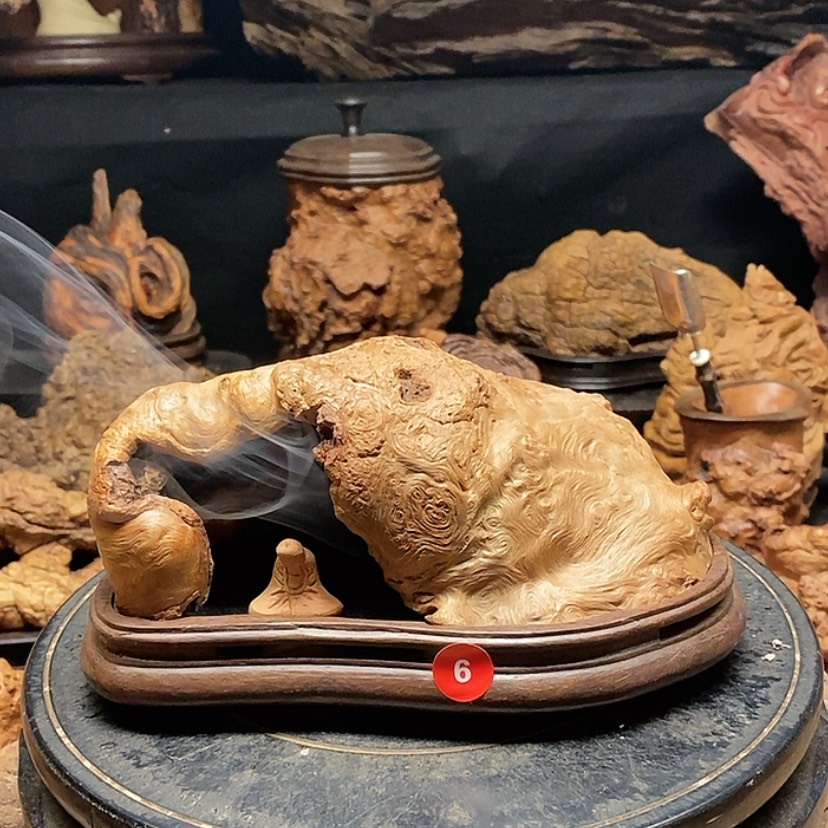 【闪购商品】6号荔枝木香炉工艺