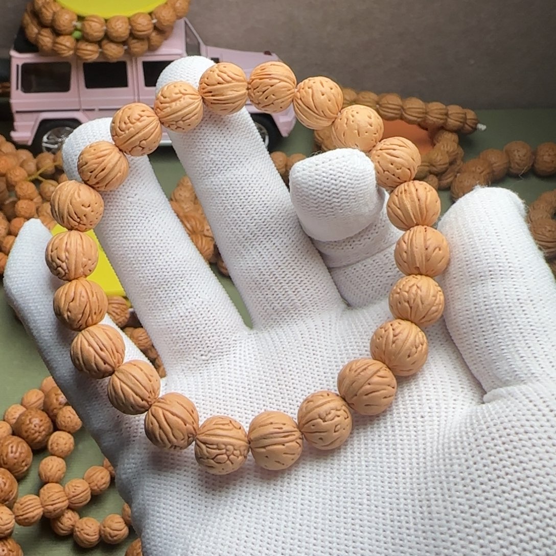 轶***桃核手串山西野核琉璃珠12尺寸