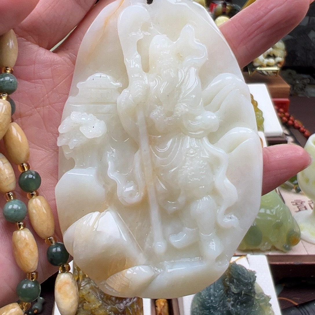 岫玉未镶嵌挂件挂件