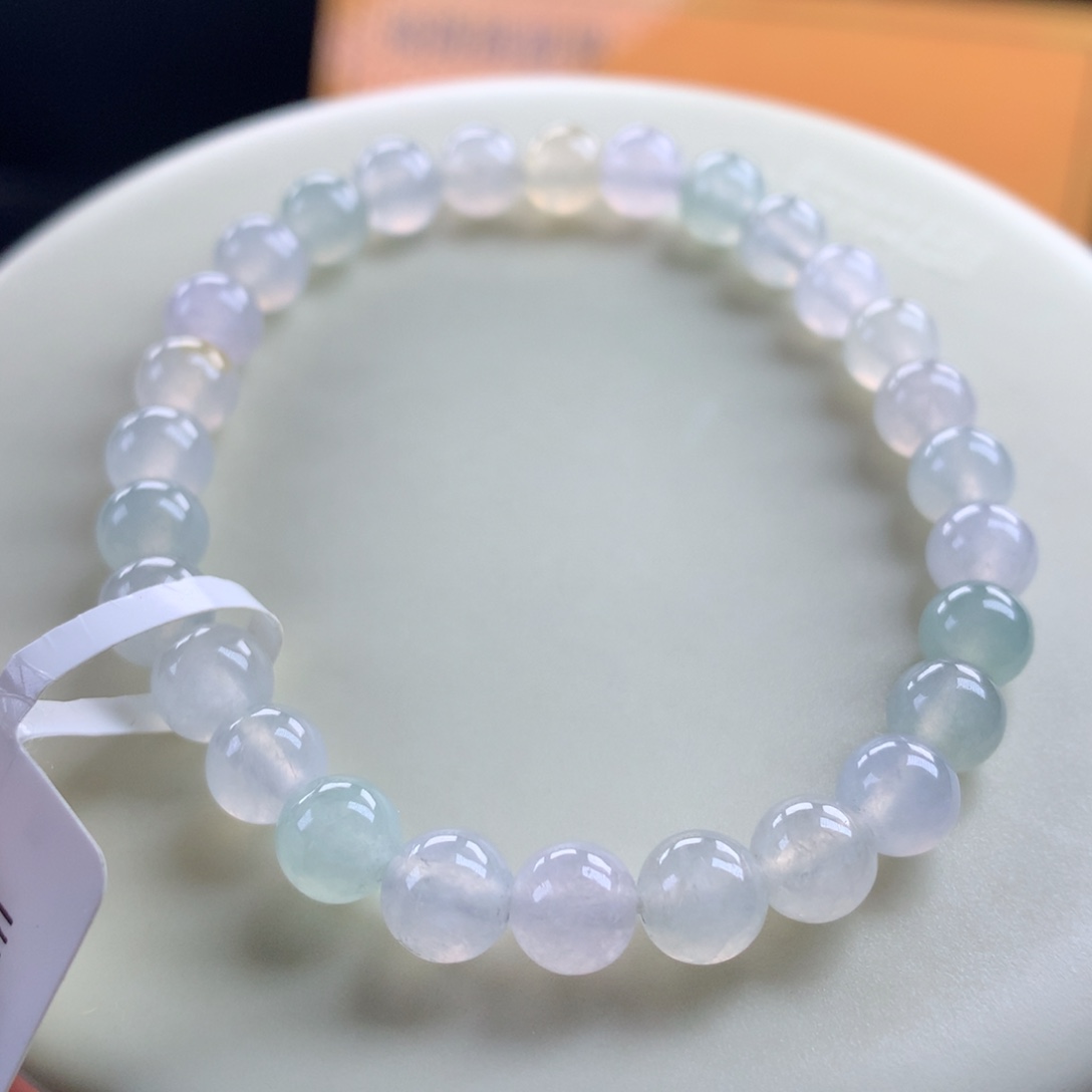 翡翠未镶嵌手链卡6.3