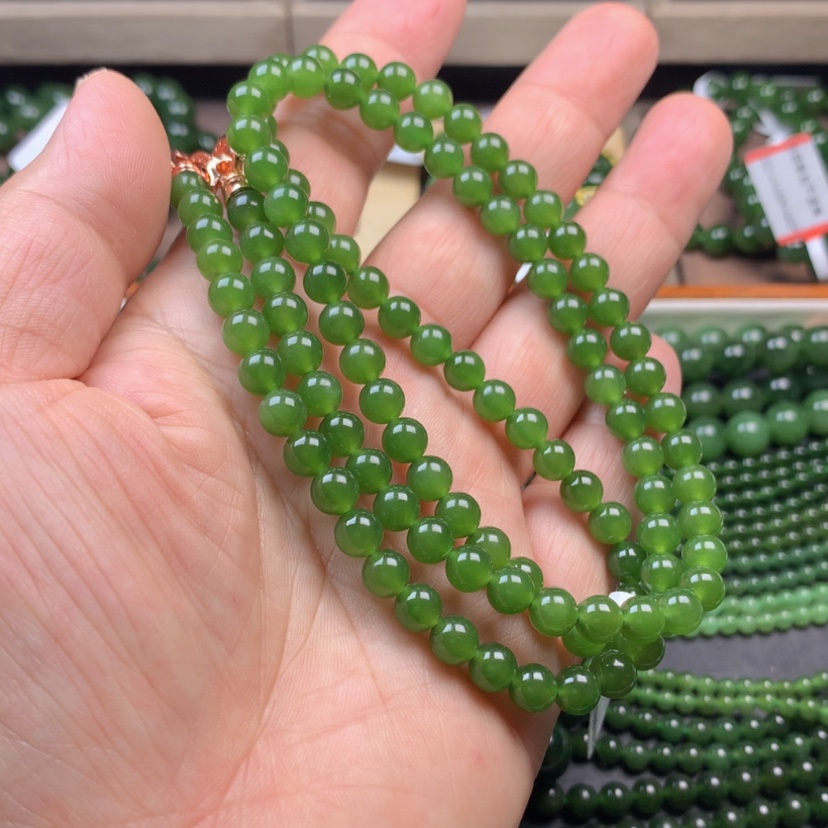 【闪购商品】和田玉（碧玉）颈饰未镶嵌6m m