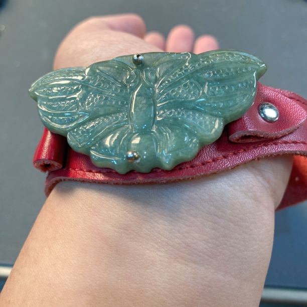 蝴蝶皮腕带复古皮绳