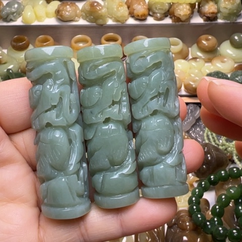 【闪购商品】颈饰未镶嵌和田玉透闪石玉多拍发一