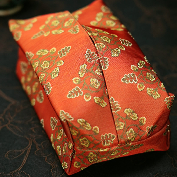 知舍-新款柿红抽纸盒-茶具-茶器-茶道