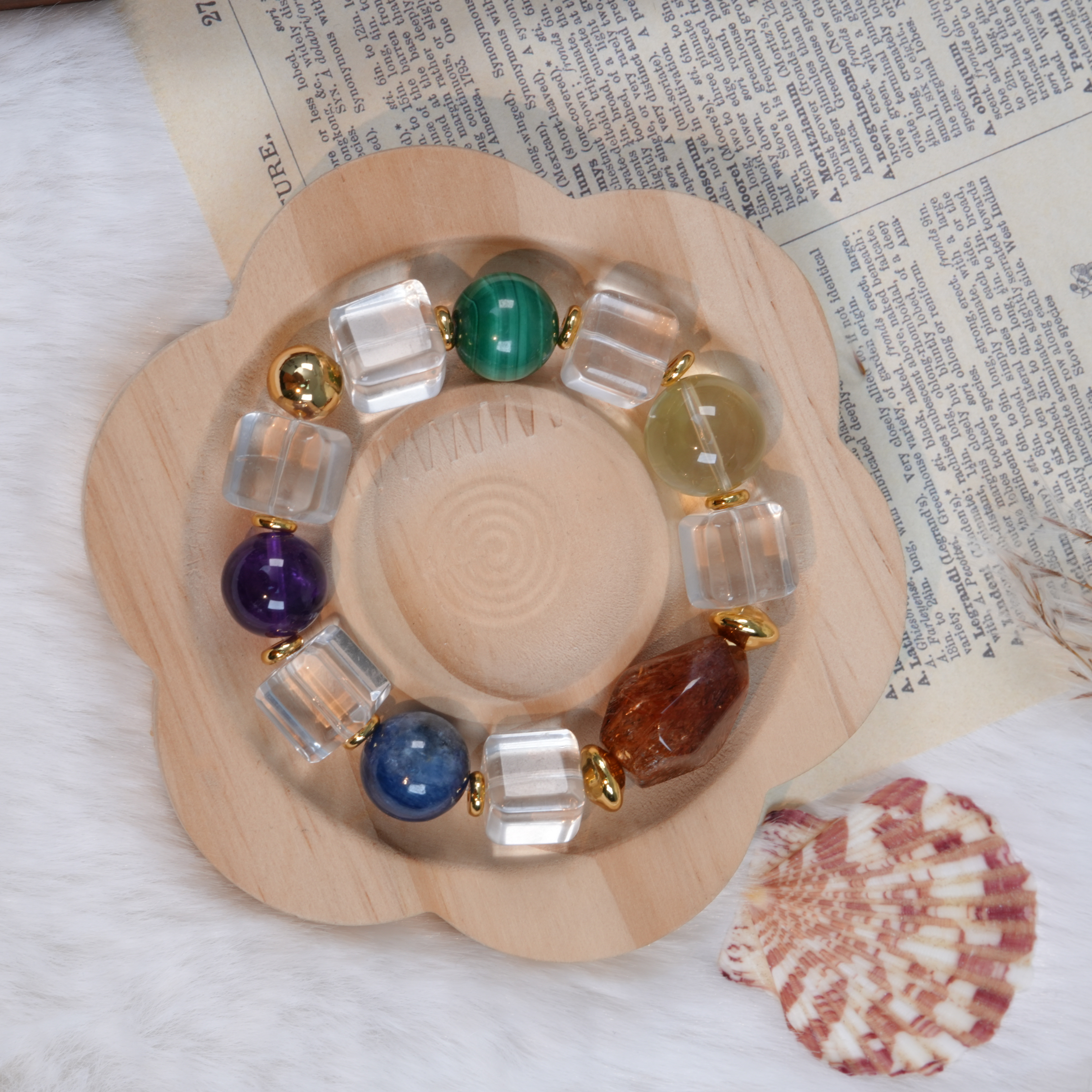 梵熹水晶 【多宝超七随型】天然水晶手串 随机多样性发一