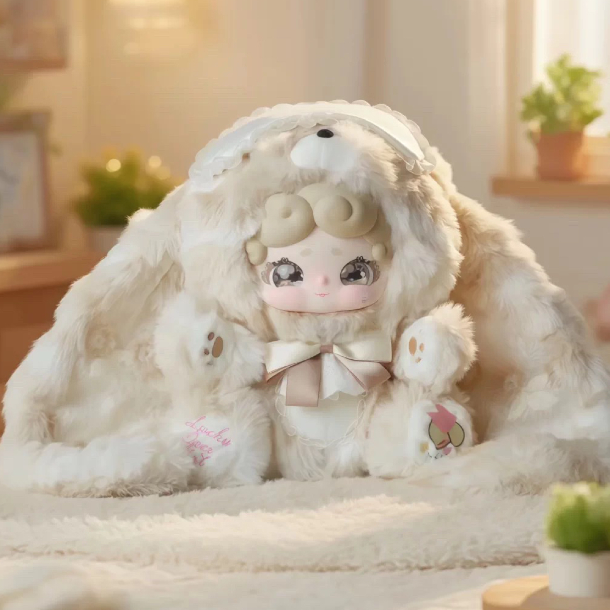 【正品】晚安小兔600体甜茶小兔毛绒系列盲盒潮玩手办可爱公仔摆件