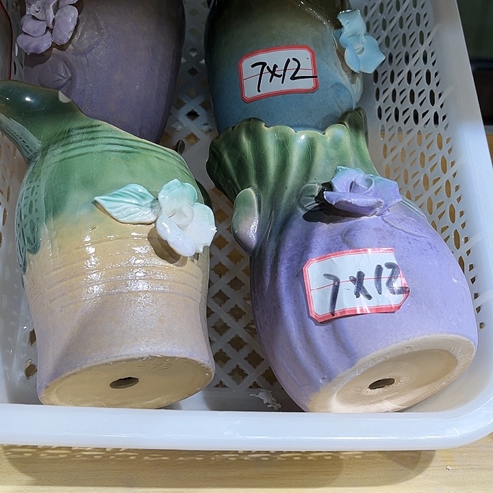瓷片花盆多肉植物艺术品