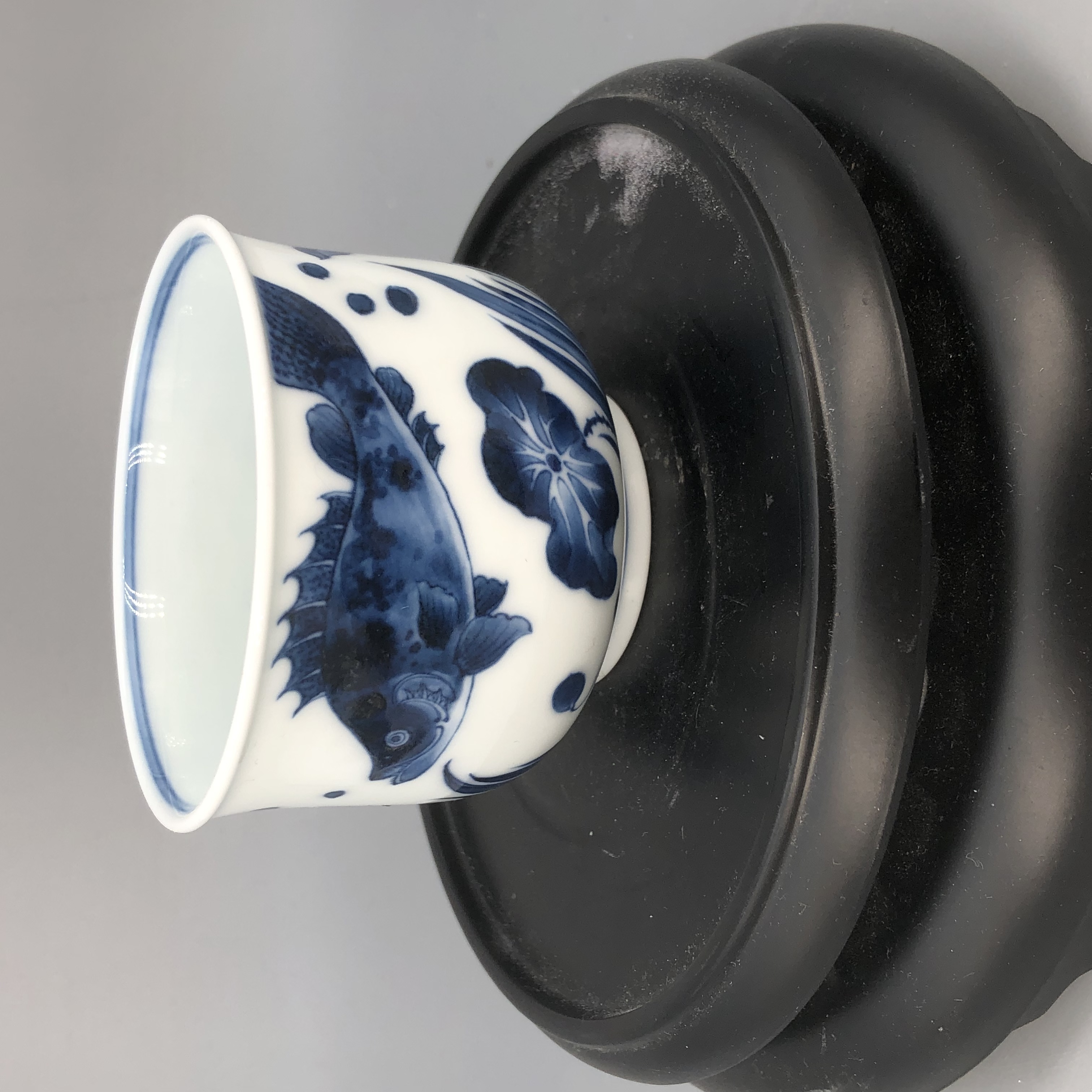 【景德】雨后 湛蓝系列 鱼藻 炉式杯 陶瓷 yh0617