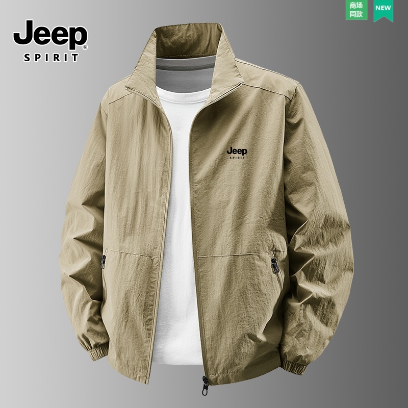 JEEP吉普2026年春季新款男士户外夹克外套立领大码上衣防风外套