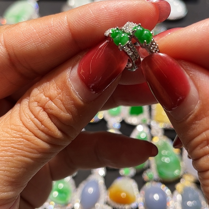 翡翠银S925镶嵌颈饰