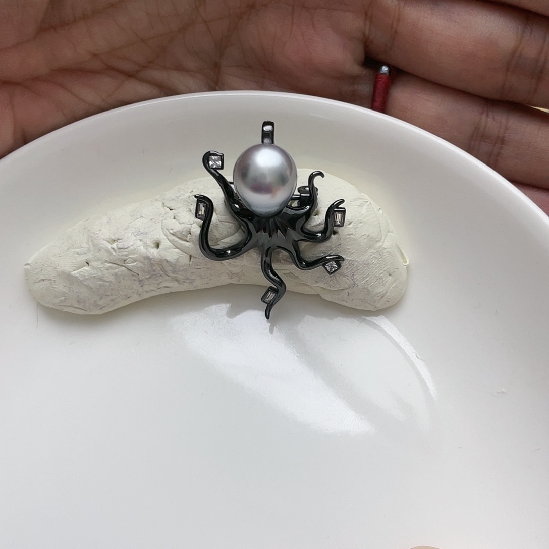 海水珍珠吊坠(不含链)银S925镶嵌