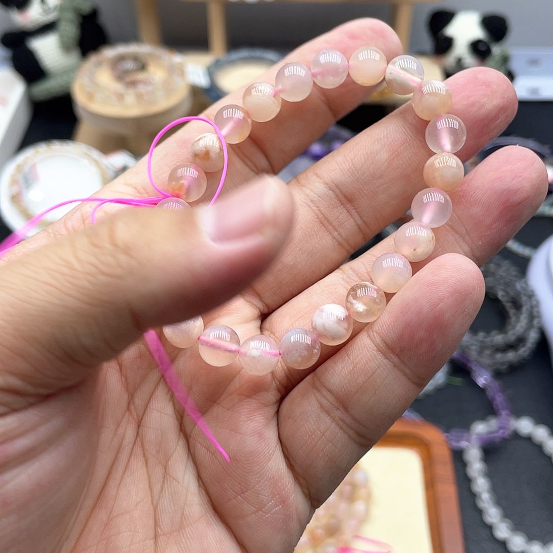 水晶手链未镶嵌樱花玛瑙