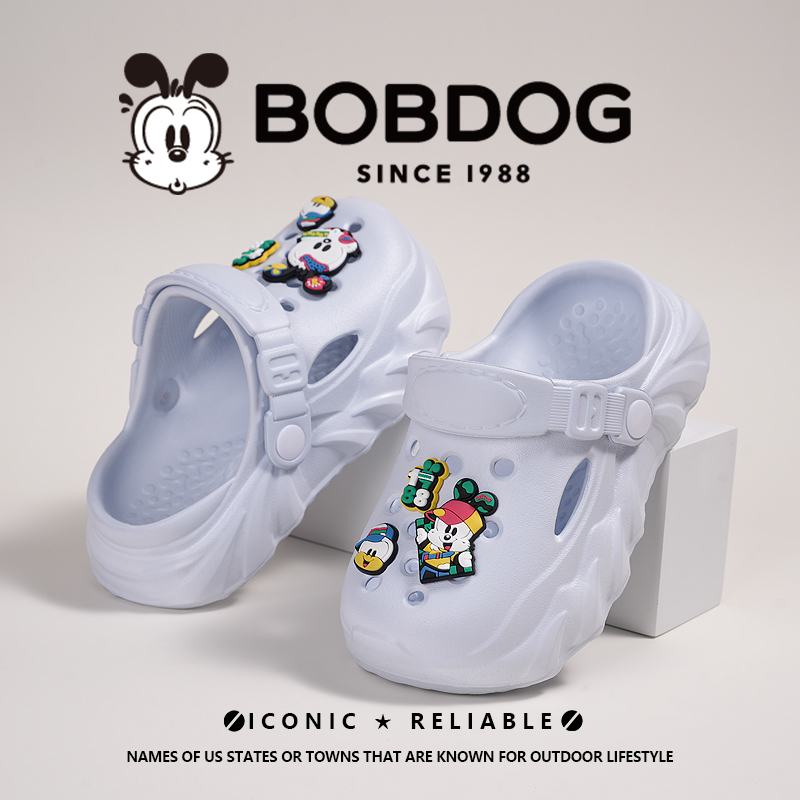 Bobdog/巴布豆儿童机能洞洞鞋防滑轻便软底透气足弓支撑夏季拖鞋