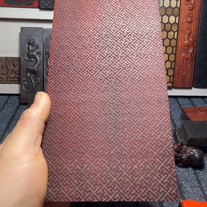 宝***。犀牛角紫檀万字纹