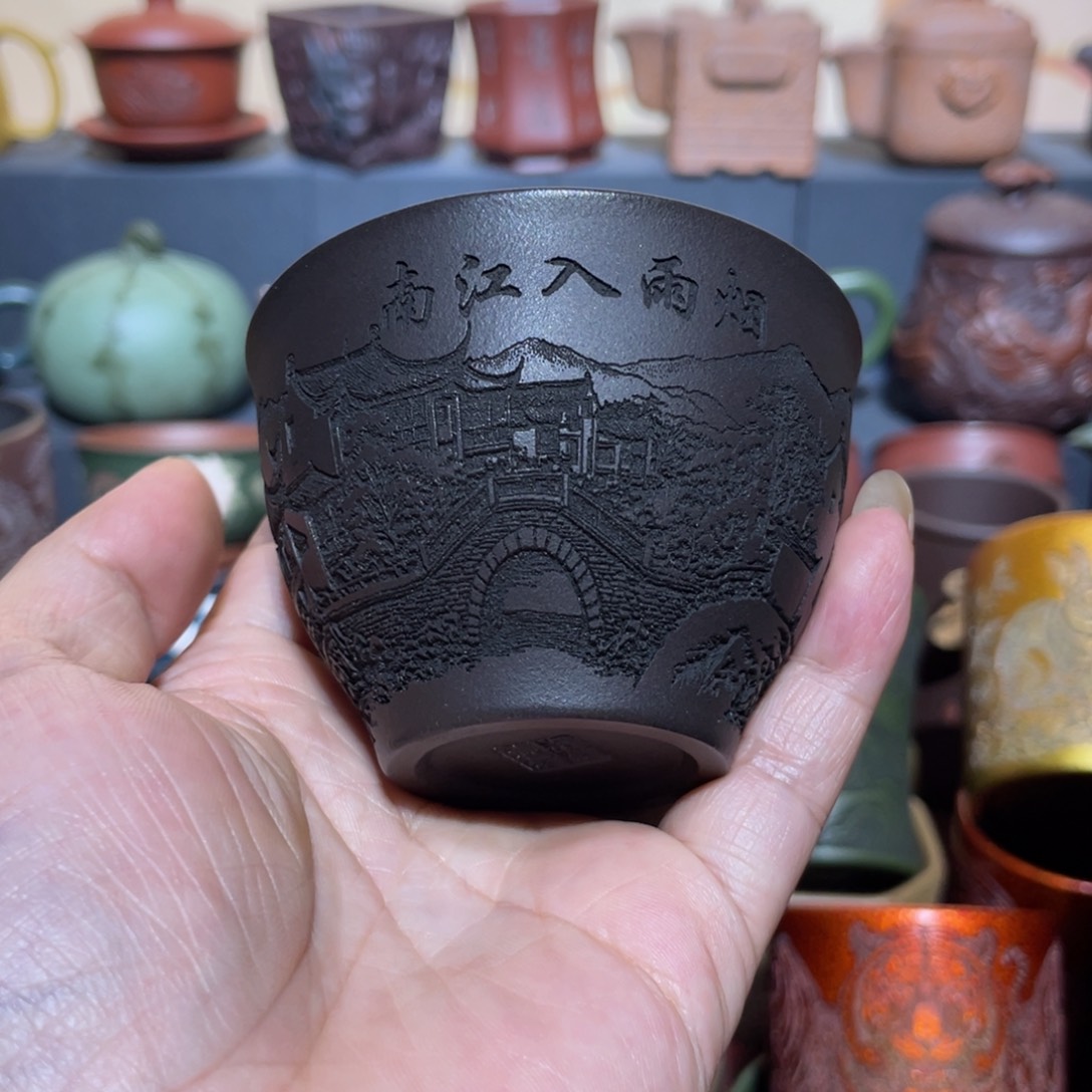 原矿紫砂手工主人杯