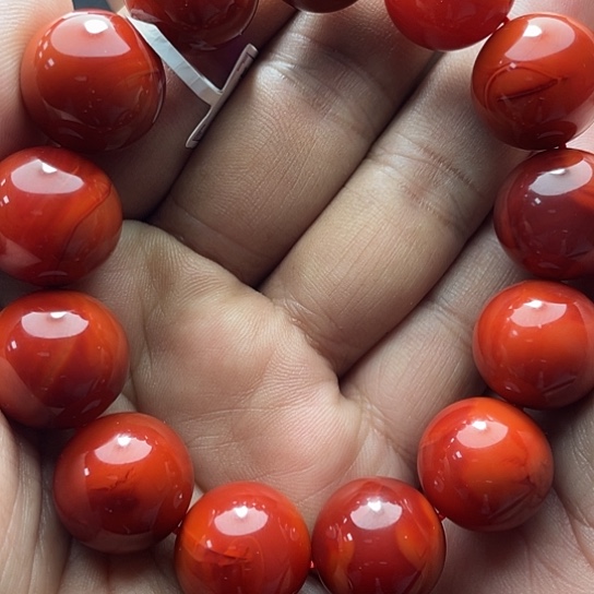 南红玛瑙手串16未镶嵌