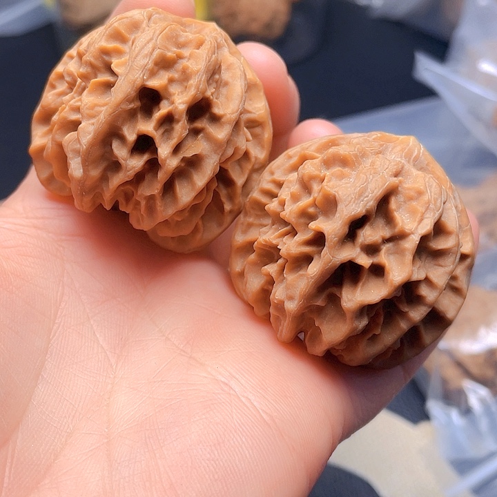 文玩核桃吊坠曹大龙一对