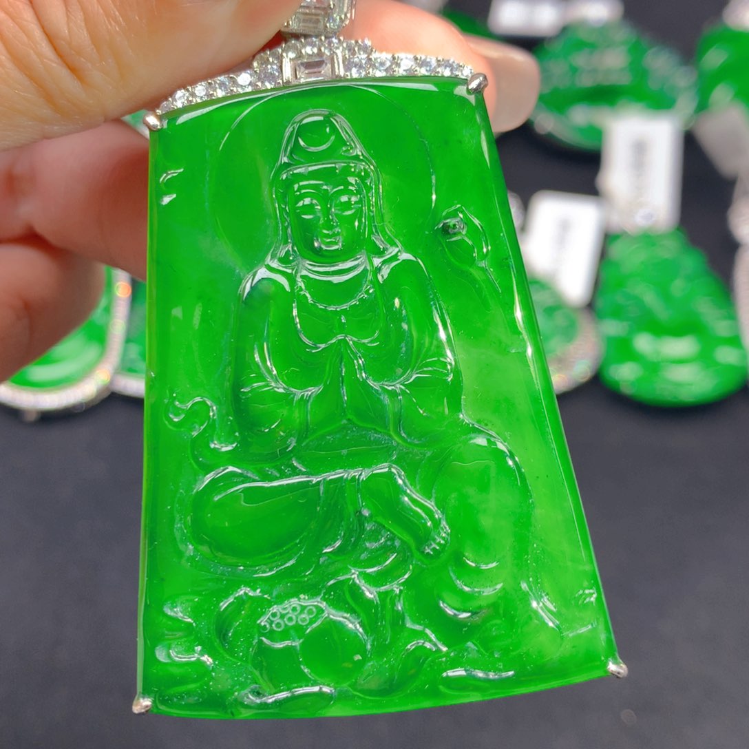 翡翠颈饰银S925镶嵌111111111