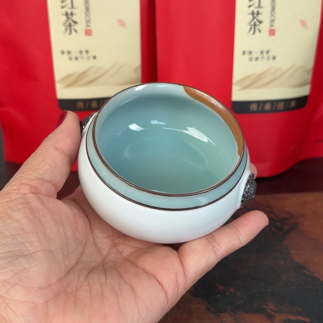 龙泉云间青瓷小米茶器