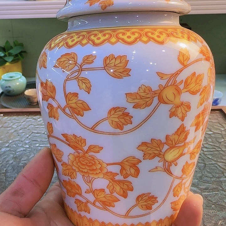 青花瓷器茶具套装旅行茶具茶叶罐