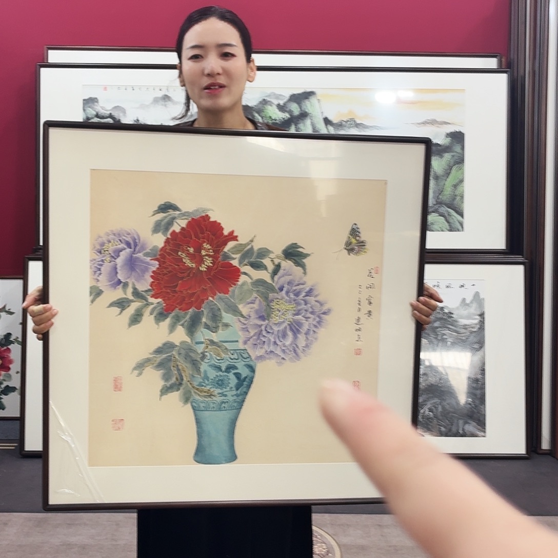 国画手绘作品80-80尺寸