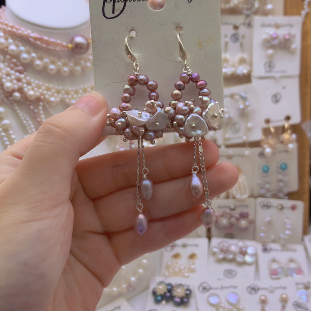 颈饰合金淡水珍珠