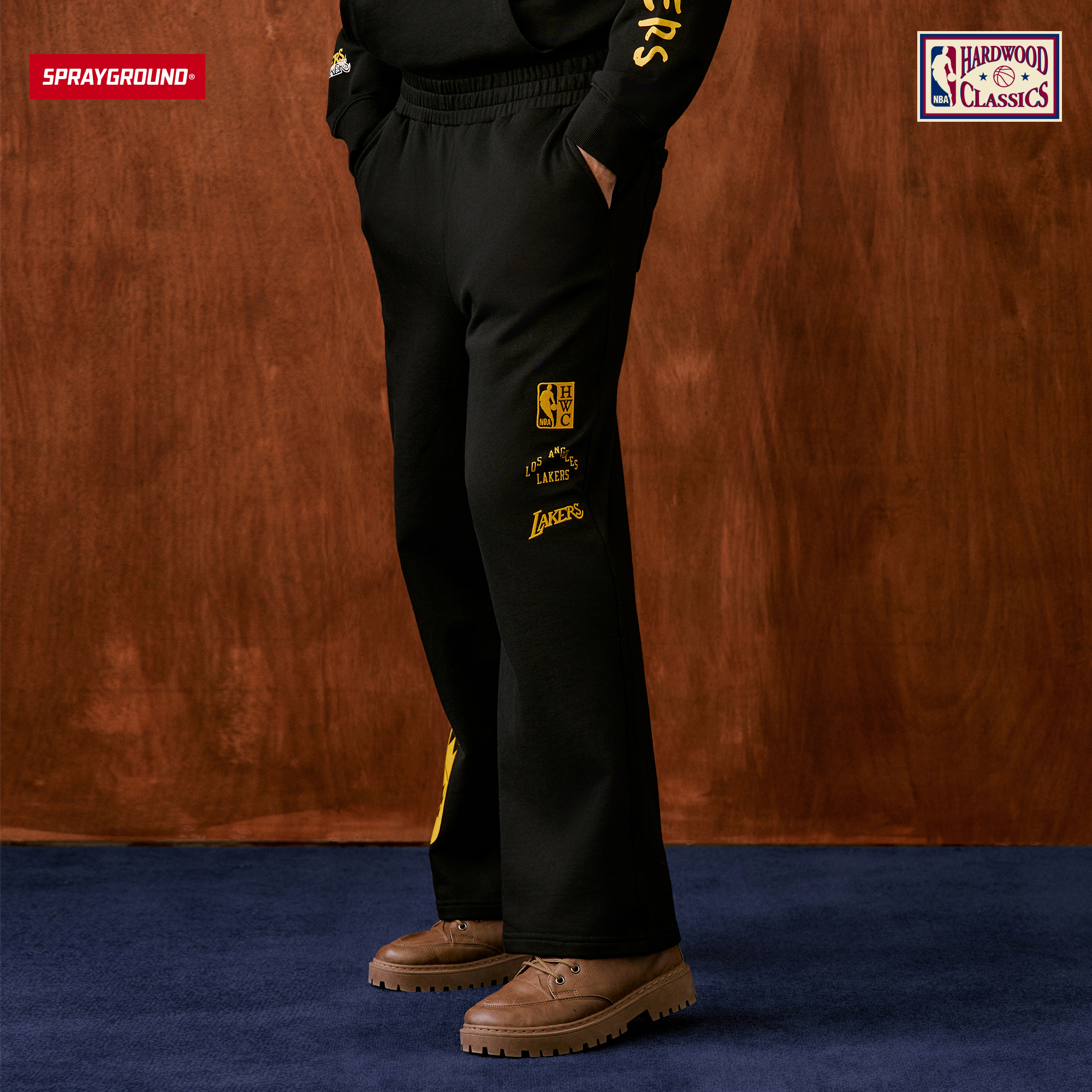 SPRAYGROUND I NBA HWC联名系列鲨鱼嘴针织长裤潮流HD NE232102