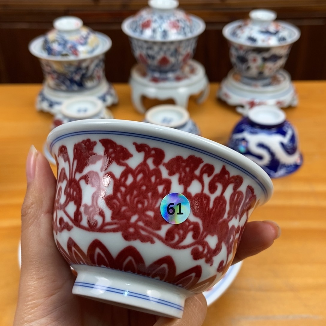 手绘现代茶具非古董