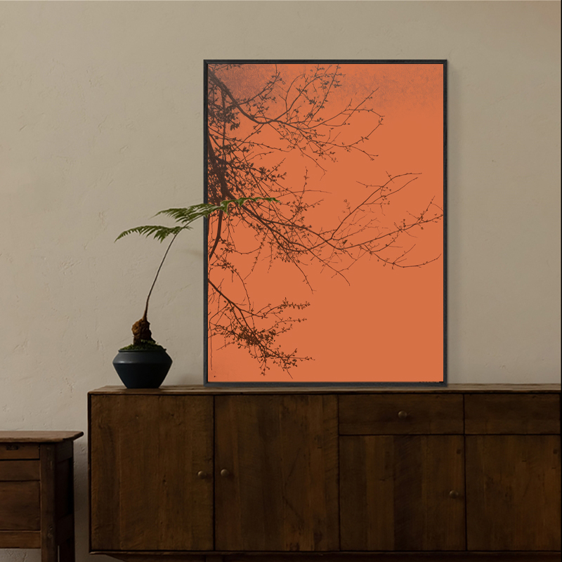 新中式宋氏美学枝丫砂岩客厅书房玄关餐厅装饰画展现宋氏古风6080