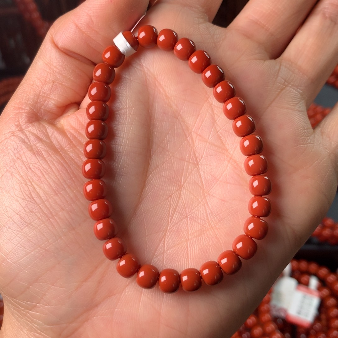 南红玛瑙手链未镶嵌汐***汐6m手链糖