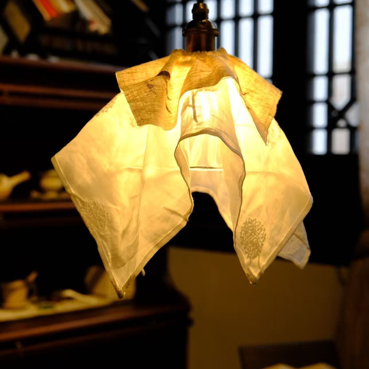 小喜宅 【喜自在】布艺挂灯组合（灯罩尺寸40*40cm）