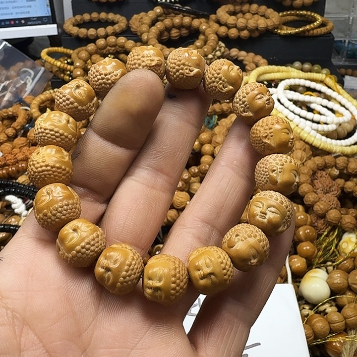 骑***速猴头核桃手串宝宝佛