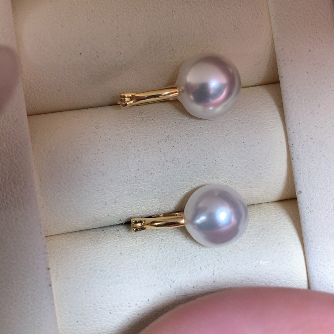 海水珍珠耳饰18K金镶嵌