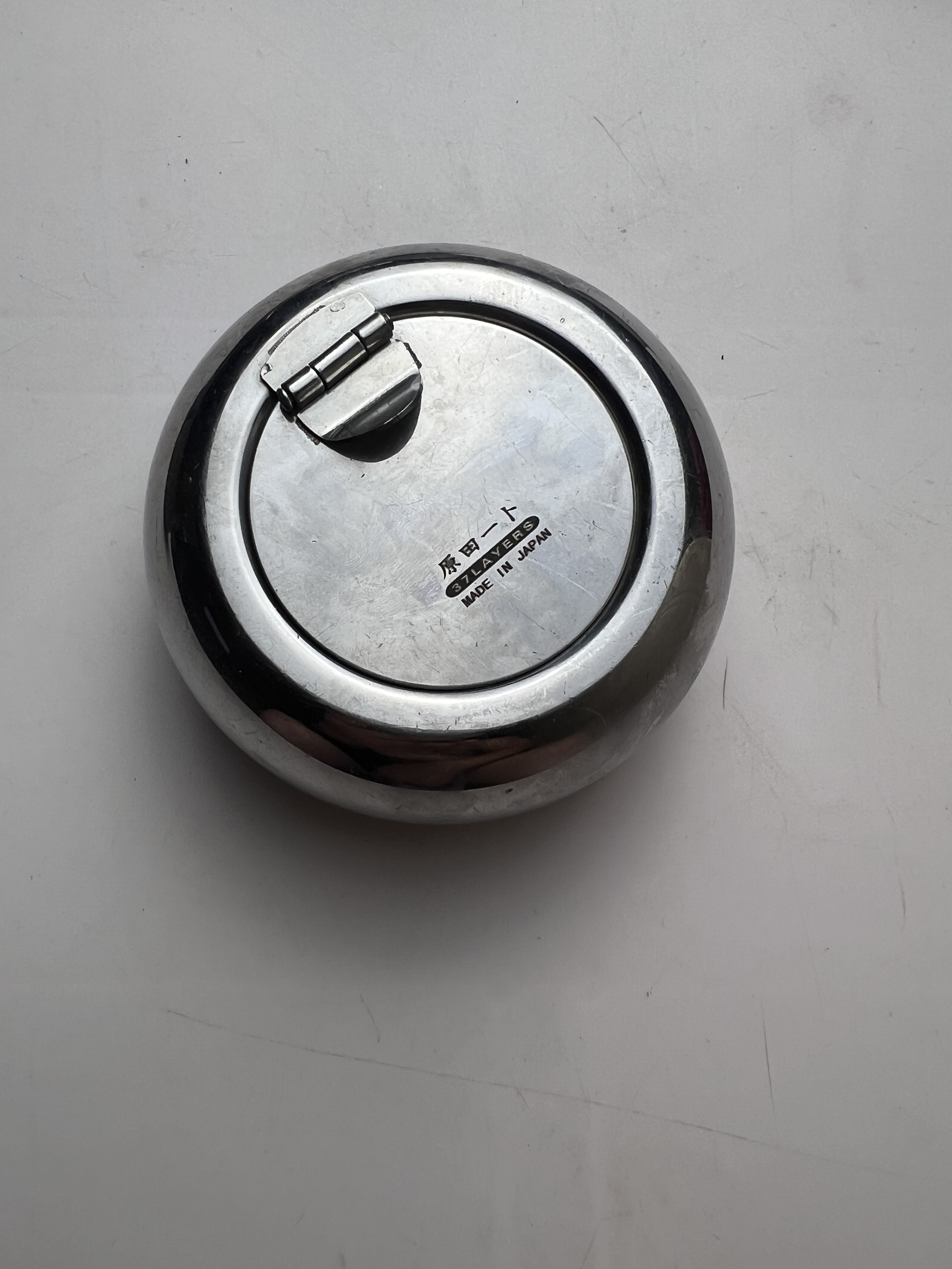 创意时尚欧式鼓型不锈钢圆形带盖防风密封防尘烟灰缸