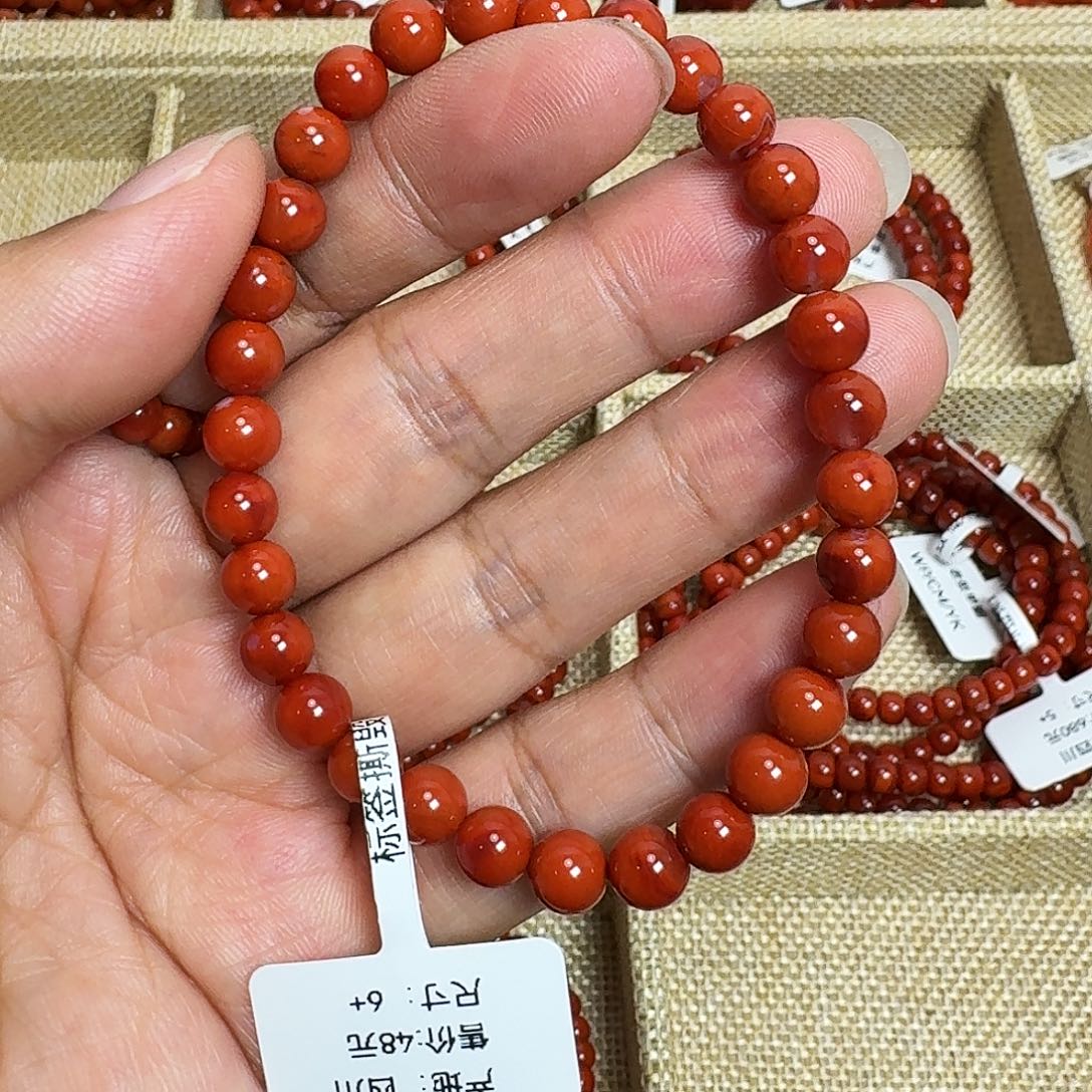 南红玛瑙未镶嵌项链