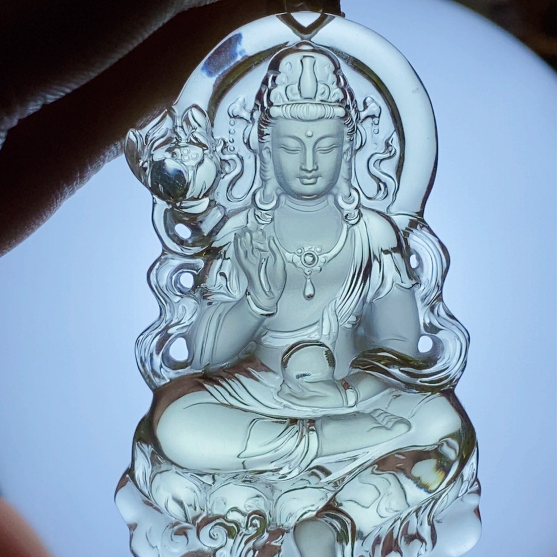 水晶颈饰未镶嵌宁**远吊坠