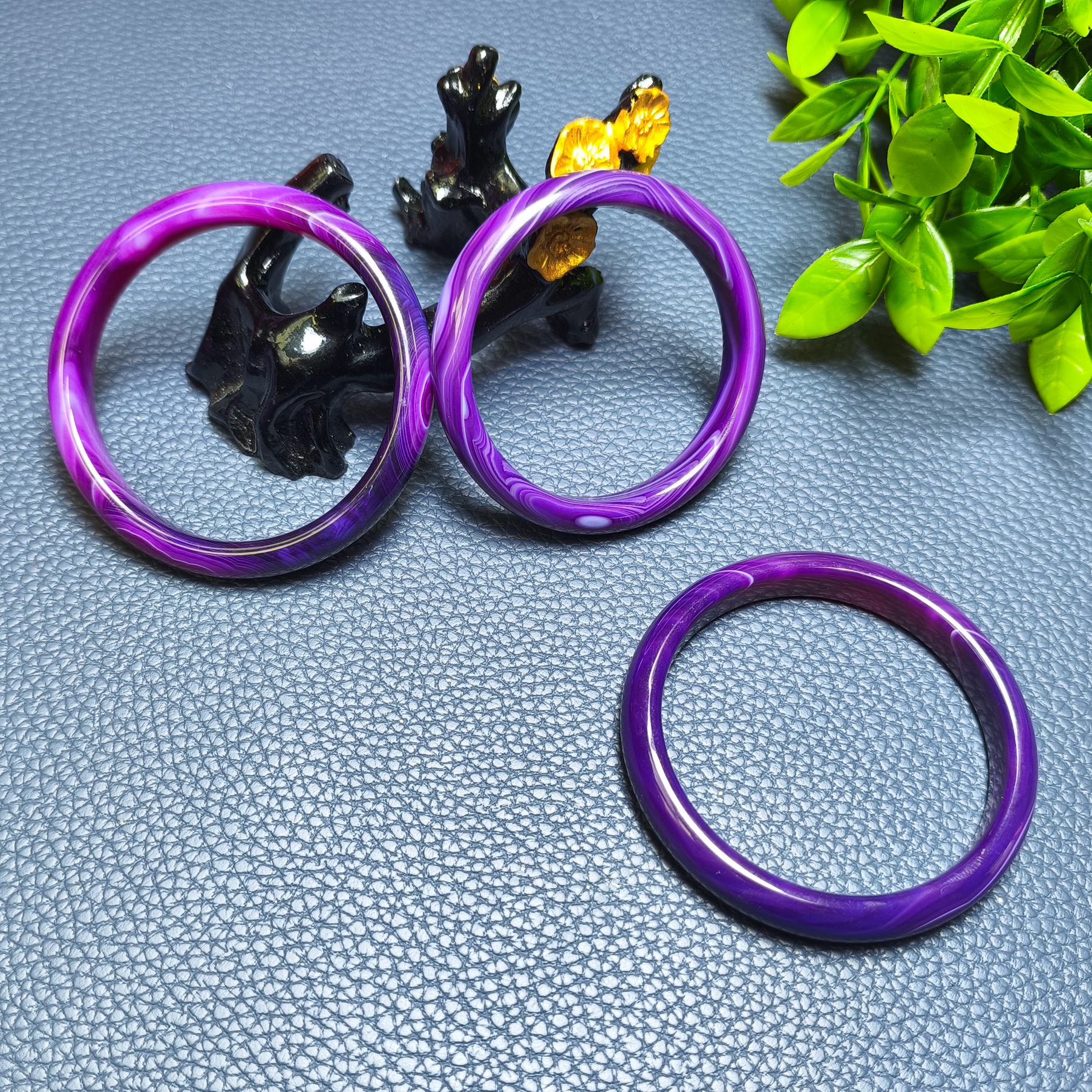 YZ010【福佑多】紫龙天晶紫玛瑙 手镯 多样性发其一