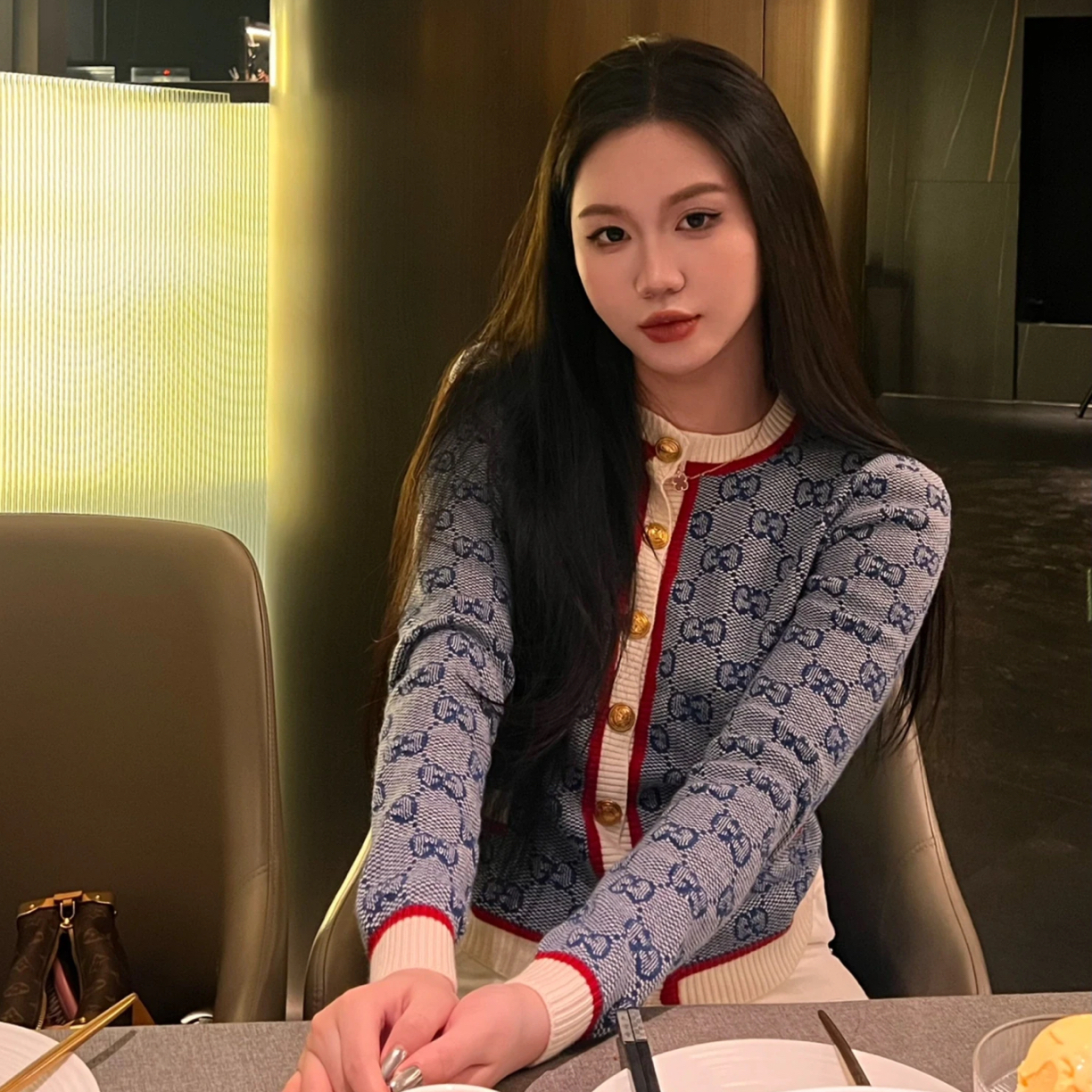 99新 GUCCI/古驰 99新古驰老花针织开衫外套/GZ15