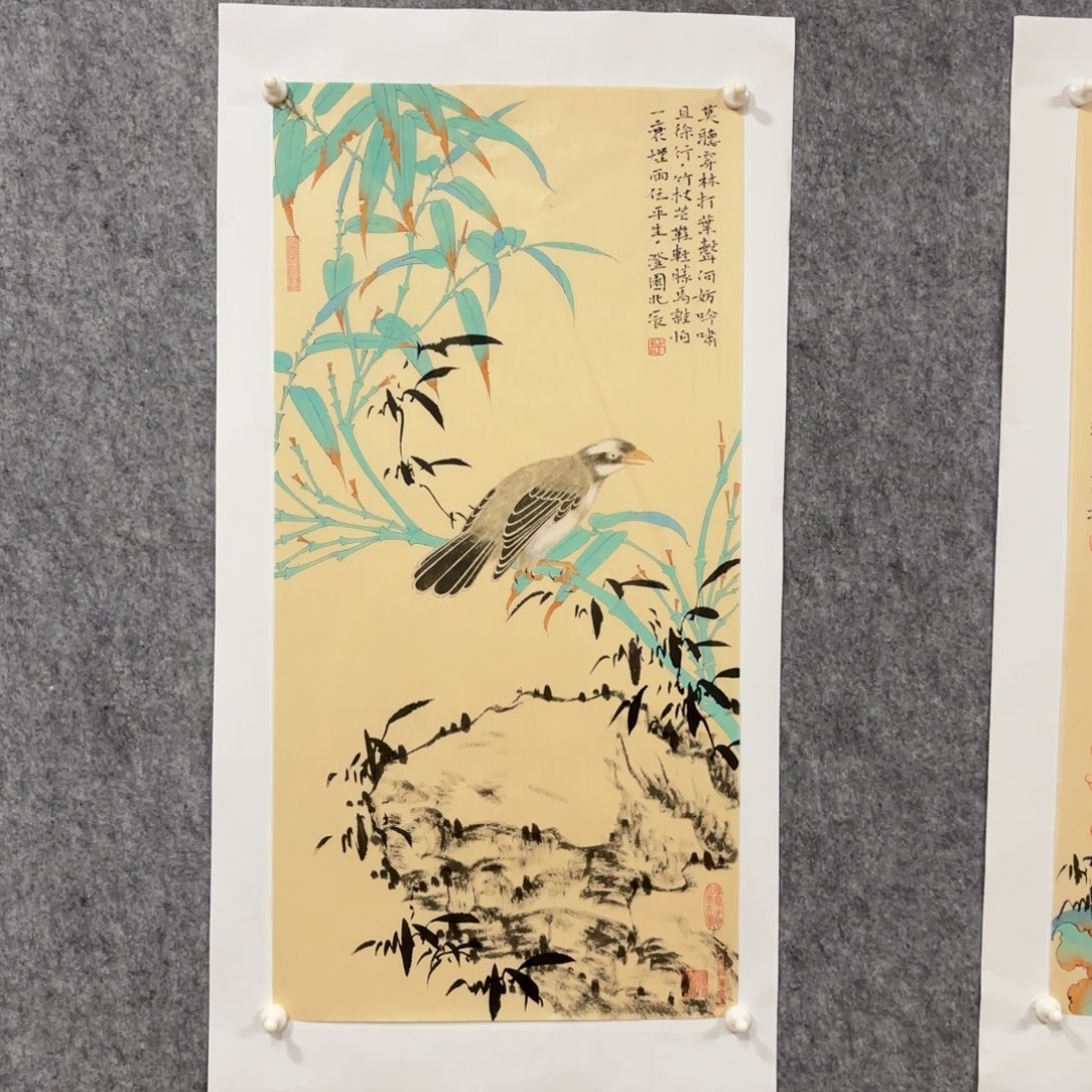 国画韩北辰二平尺视频合影