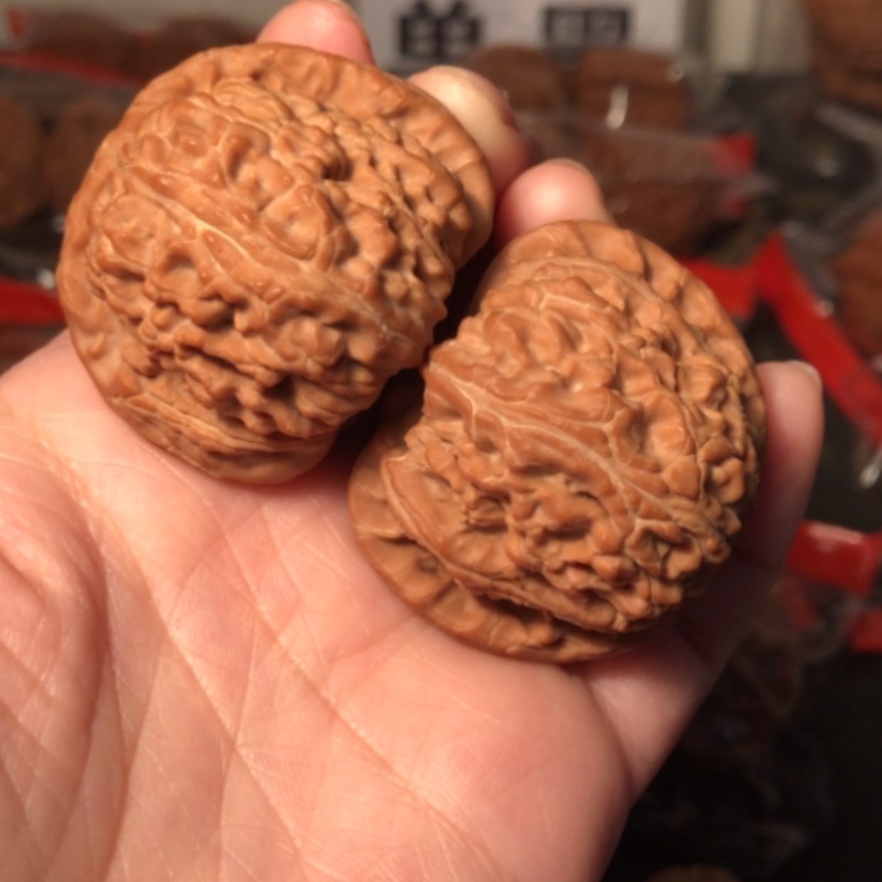 【闪购商品】文玩核桃把件叶*伦白狮子42