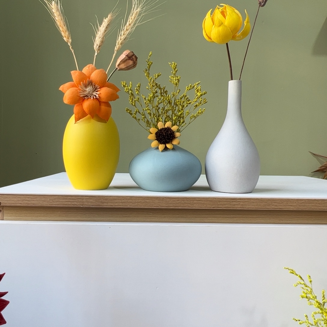 陶瓷花瓶陶瓷花瓶带花高度20-30厘米左右