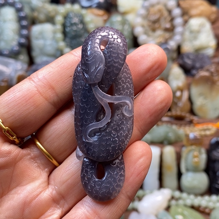 白***音和田玉未镶嵌挂件