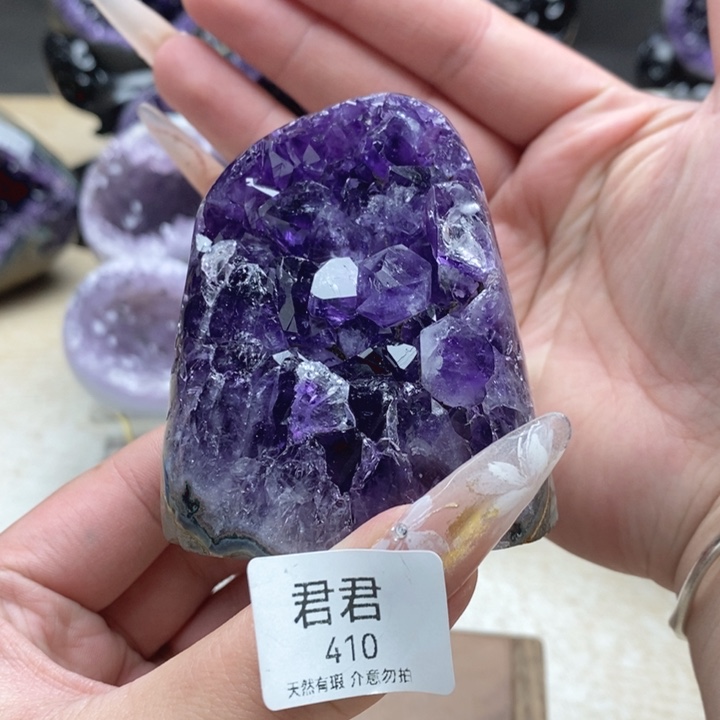 未镶嵌紫晶珠宝半成品