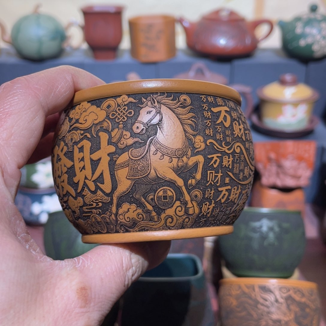 原矿紫砂手工主人杯