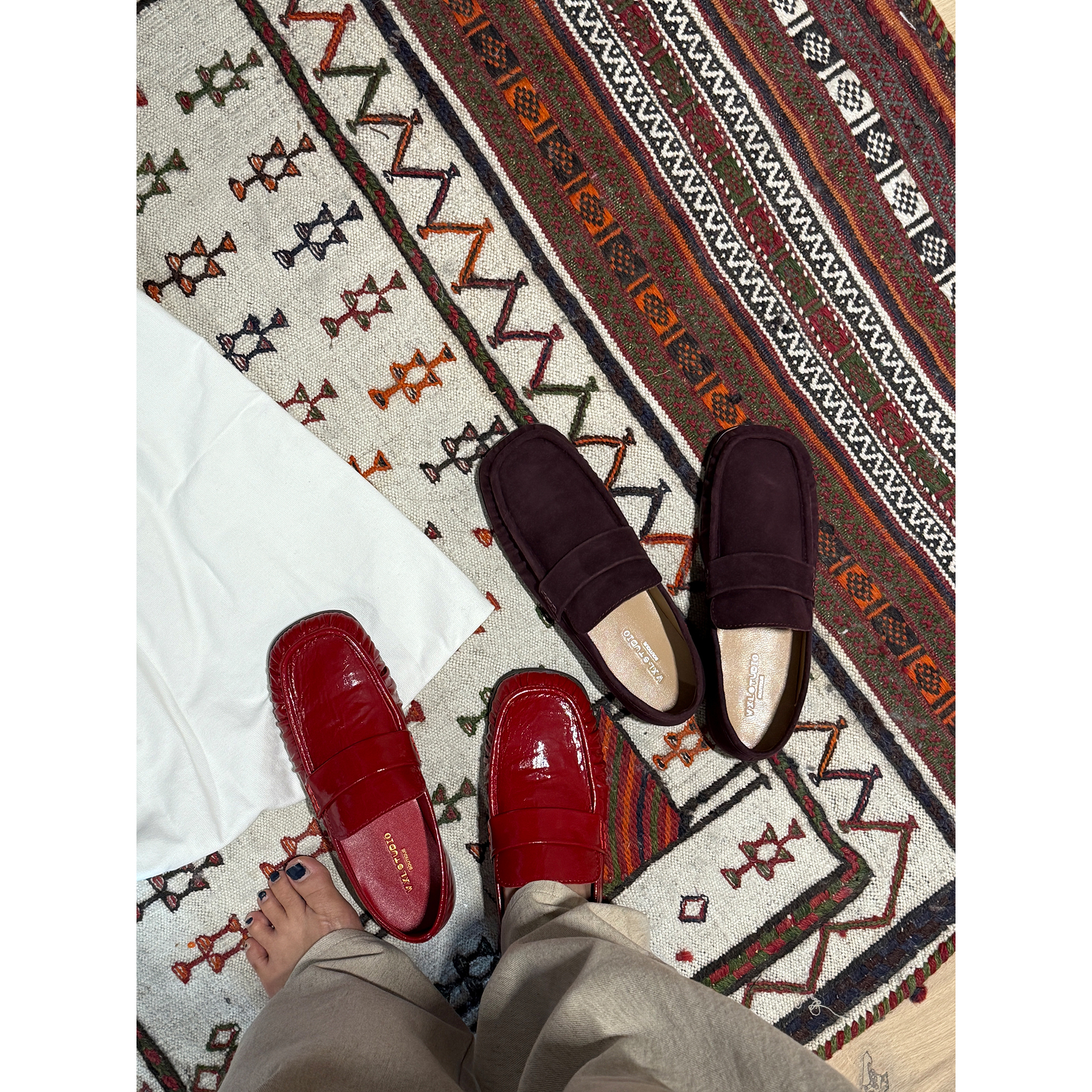 WXLSTUDIO 11/05 7周年店庆 老钱腔调  油蜡/反绒羊皮方头乐福鞋