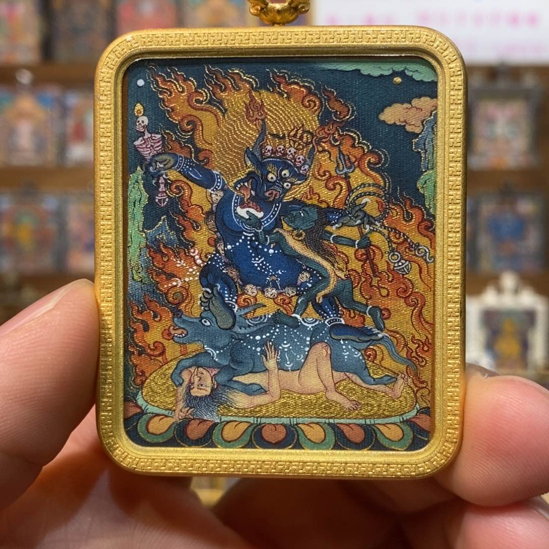 吊坠开播特惠藏卡阎魔敌唐卡